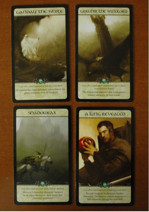 Lord of the Rings: The Confrontation - Fellowship's special cards. - Credit: psofimir