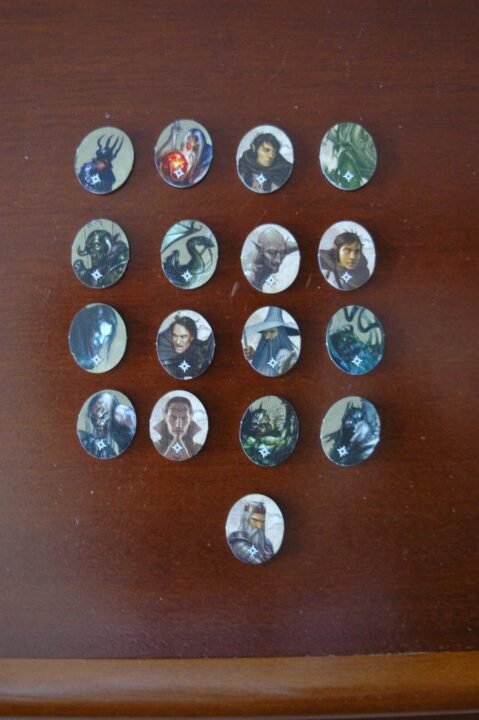 Lord of the Rings: The Confrontation - Variant games tokens, classic on the other side (English edition). - Credit: psofimir