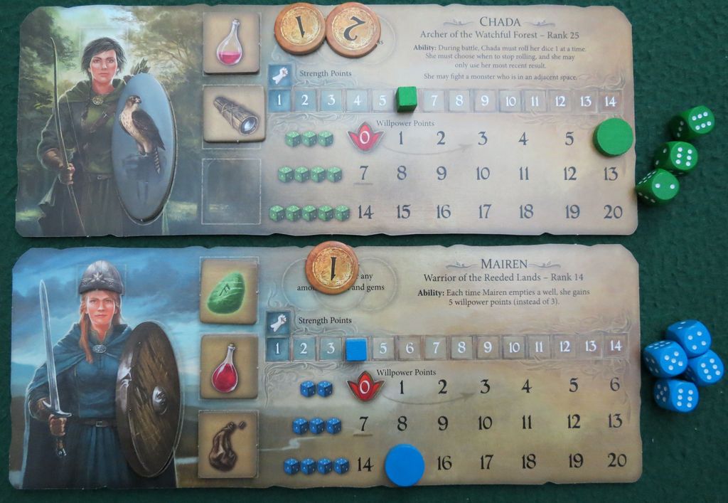 Legends of Andor - The hero boards and items have cool art. - Credit: The Innocent