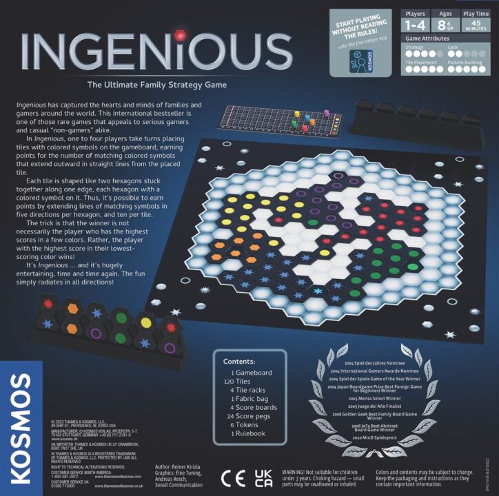 Ingenious - Ingenious, KOSMOS, 2023 — back cover (image provided by the publisher) - Credit: W Eric Martin