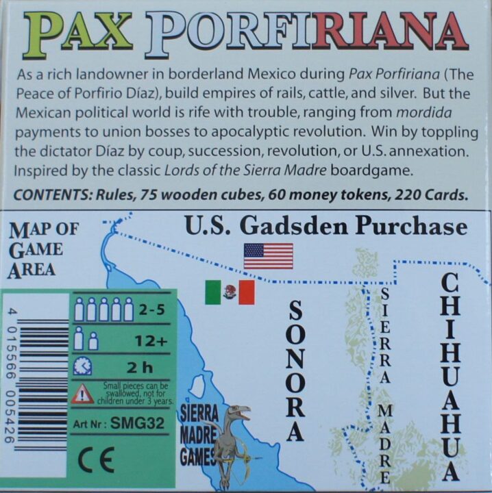 Pax Porfiriana - Back of the box - Credit: asdoriak