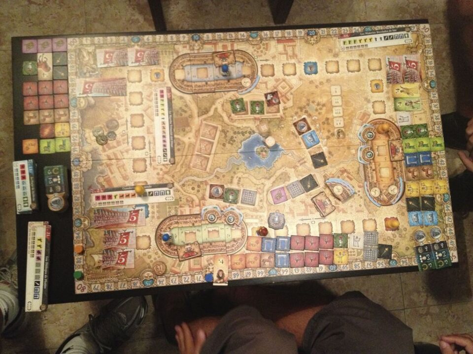 Colosseum - Big board, not suitable in a small table as you can see - Credit: Morillas