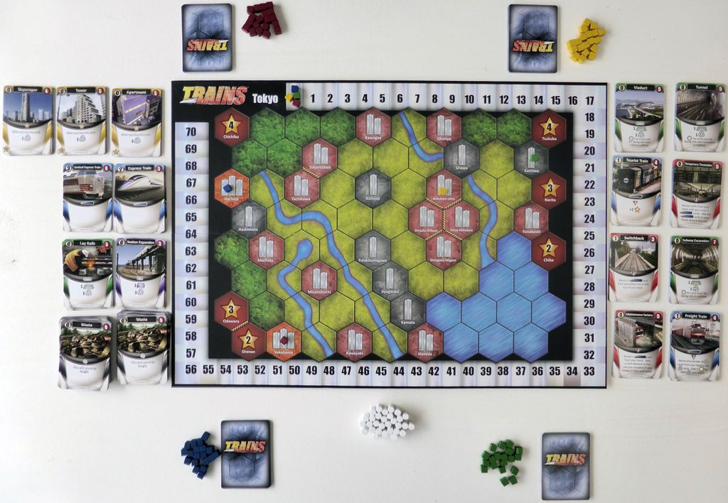 Trains - Starting the game: 4 players - Credit: fabricefab