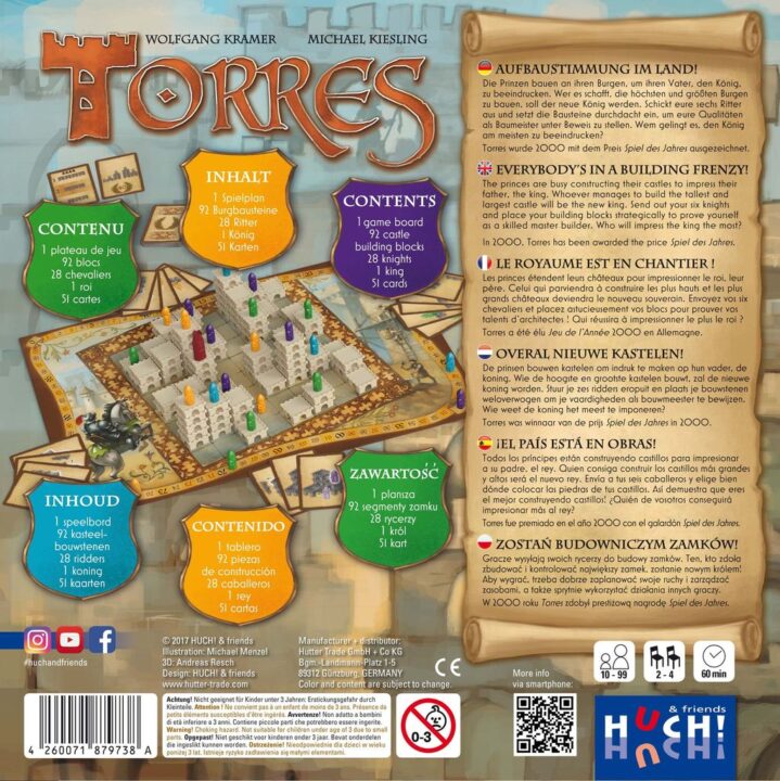 Torres - Torres, HUCH! & friends, 2017 — back cover (image provided by the publisher) - Credit: W Eric Martin