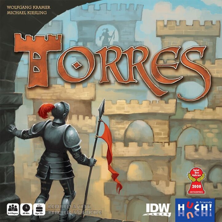 Torres - Torres, HUCH! & friends/IDW Games, 2017 — front cover (image provided by the publisher) - Credit: W Eric Martin