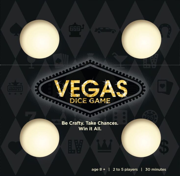 Las Vegas - Vegas Dice Game, Ravensburger, 2017 — front cover (image provided by the publisher) - Credit: W Eric Martin