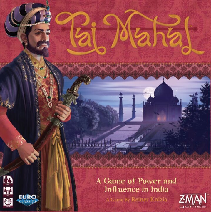 Taj Mahal - Taj Mahal, Z-Man Games, 2018 — front cover (image provided by the publisher) - Credit: W Eric Martin