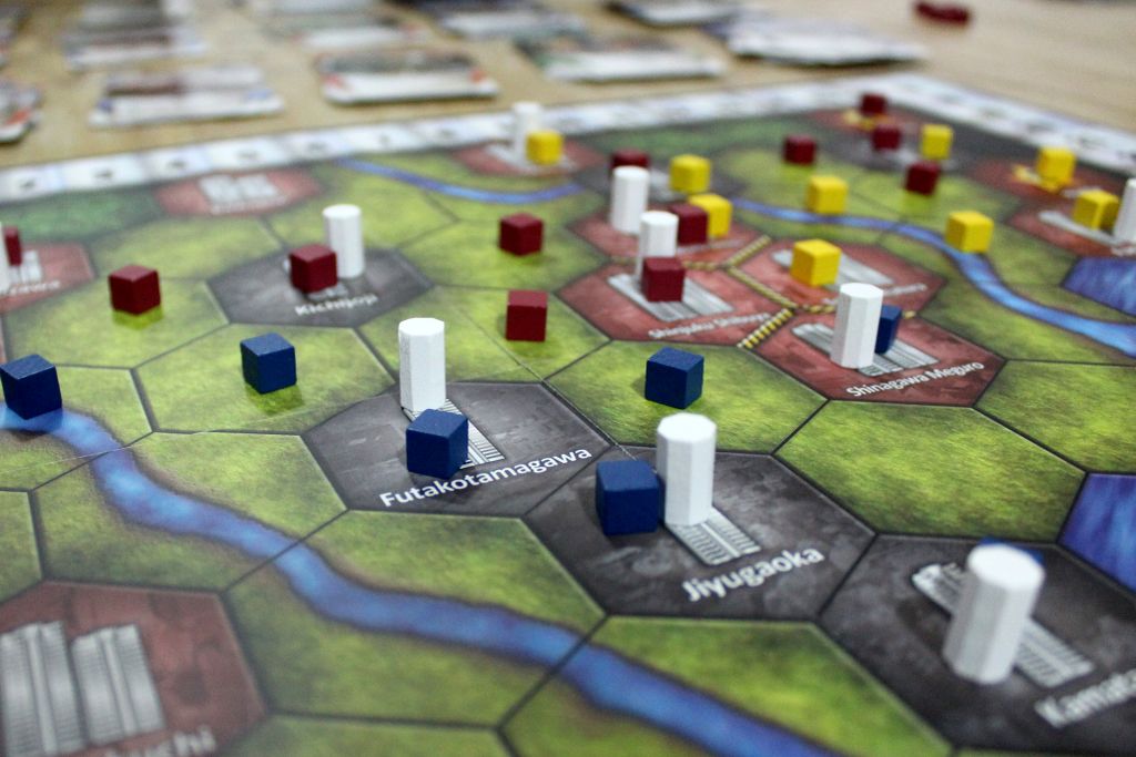 Trains - Three player game in the Tokyo board. - Credit: aldoojeda