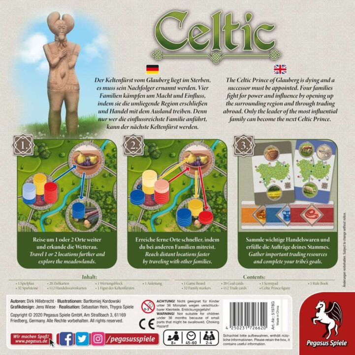 Celtic - Celtic, Pegasus Spiele, 2020 — back cover - Credit: W Eric Martin