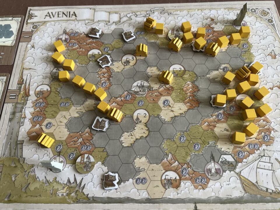 The Guild of Merchant Explorers - Last turn of solo game, just 115 coins in the end - Credit: Christo