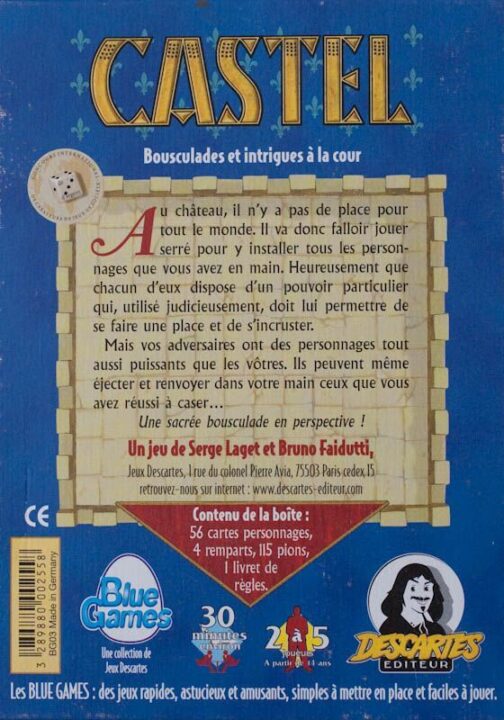 Castle - Castel (French version), box back - Credit: hfiguiere