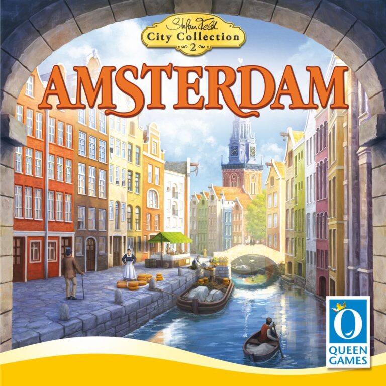 Amsterdam - Amsterdam, Queen Games, 2020 — front cover (image provided by the publisher) - Credit: W Eric Martin