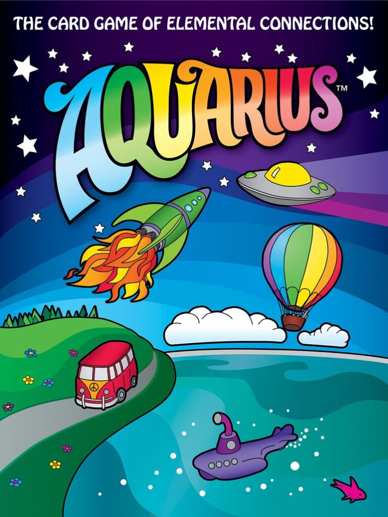 Aquarius - Aquarius, Looney Labs, 2021 — front cover (image provided by the publisher) - Credit: W Eric Martin