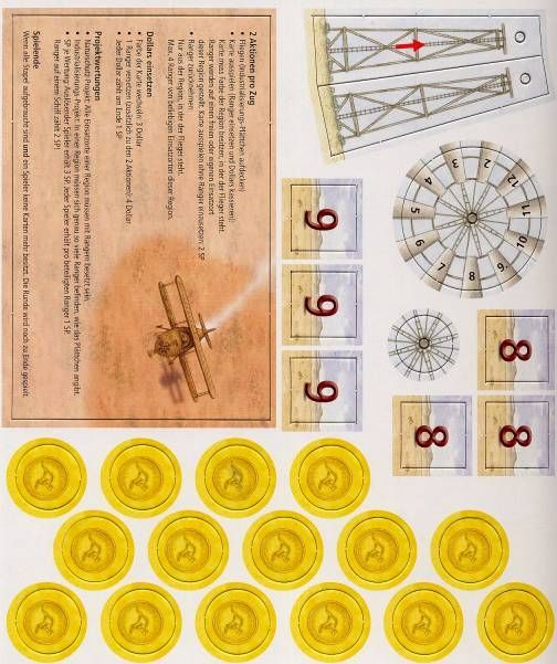 Australia - In the box: Windmill, Conservation Tiles, Australian Dollars, Player Reference - Credit: garyjames