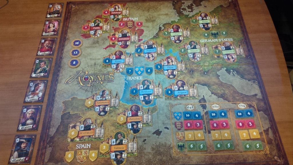 Royals - The new game board in Arcane Wonders edition of Royals - Credit: WBuchanan