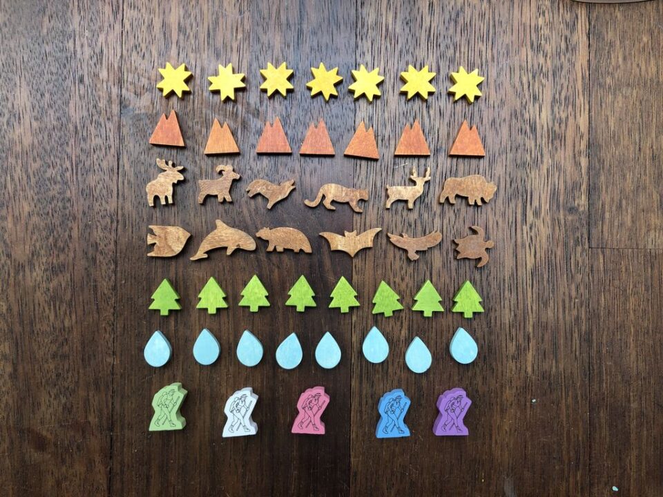 PARKS - Parks wooden tokens. - Credit: Hipopotam