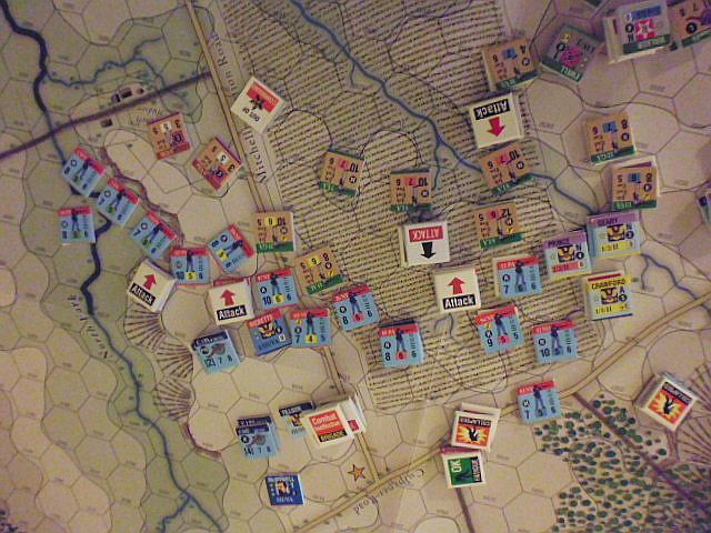 Twin Peaks - Rickett's division attacking in the cornfield, turn 17.45 - Credit: lorodal_66