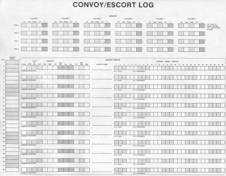 Submarine - Submarine (AH) escort log sheet - Credit: noelberrier