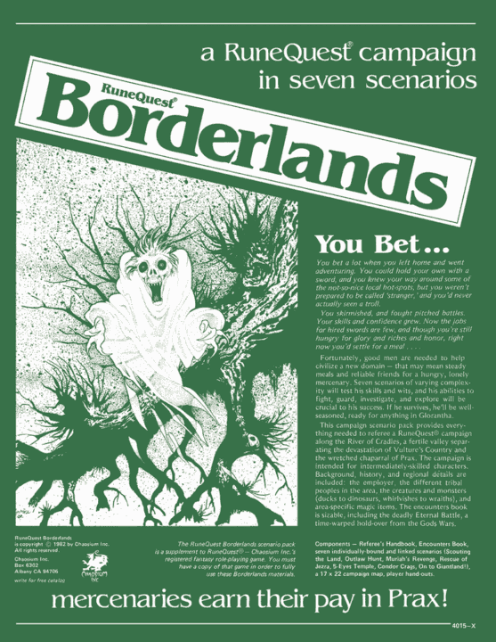 Borderlands - Rear cover from "Classic Edition" PDF version. - Credit: trystero11