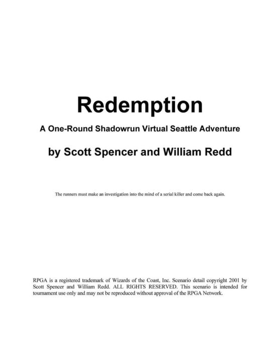 Redemption - Front page - Credit: l-hansen