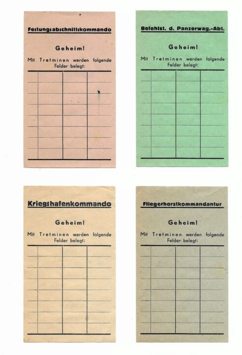 Bunker - Note sheets for hidden mines - Credit: Marvelfan