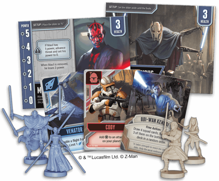 Star Wars: The Clone Wars - Star Wars: The Clone Wars, Z-Man Games, 2022 — sample components - Credit: W Eric Martin