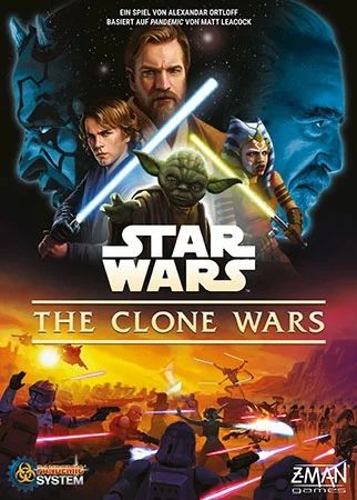 Star Wars: The Clone Wars - Star Wars: The Clone Wars, Z-Man Games, 2022 — front cover, German edition - Credit: W Eric Martin