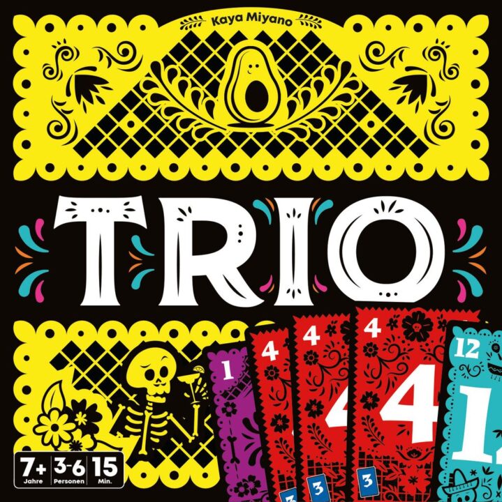 Trio - Trio, Cocktail Games, 2023 — front cover, German edition (image provided by the publisher) - Credit: W Eric Martin