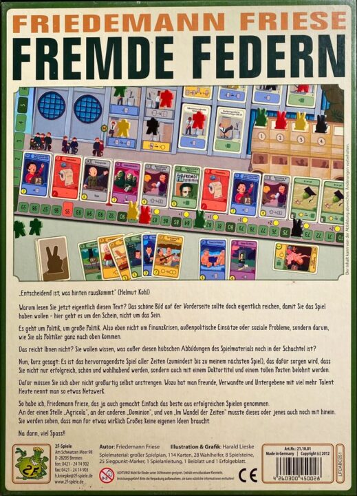 Copycat - German first edition, back cover - Credit: Brettspielhelden DD