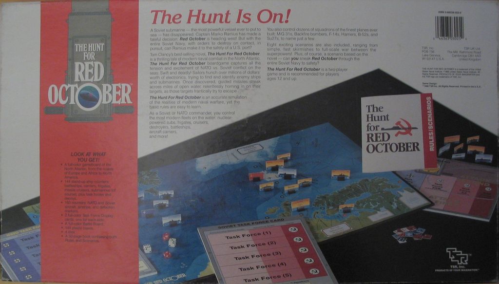 The Hunt for Red October - High Res Scan of Back of Box - Credit: Orph