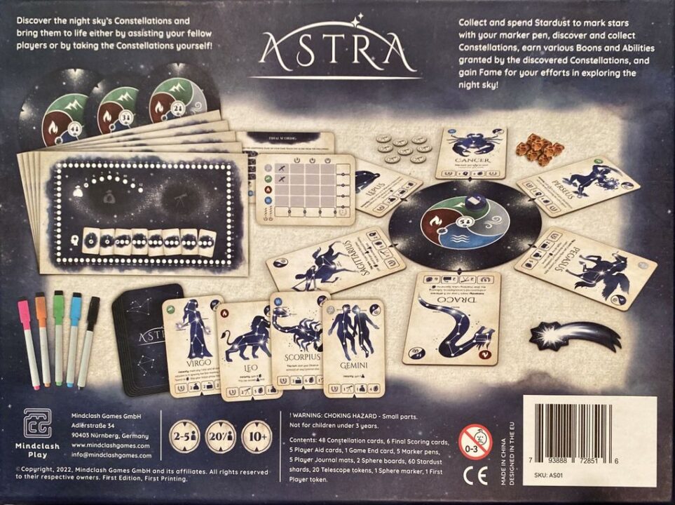 Astra - English edition, back cover - Credit: Brettspielhelden DD