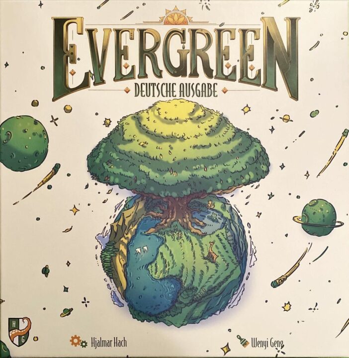 Evergreen - German edition, front cover - Credit: Brettspielhelden DD