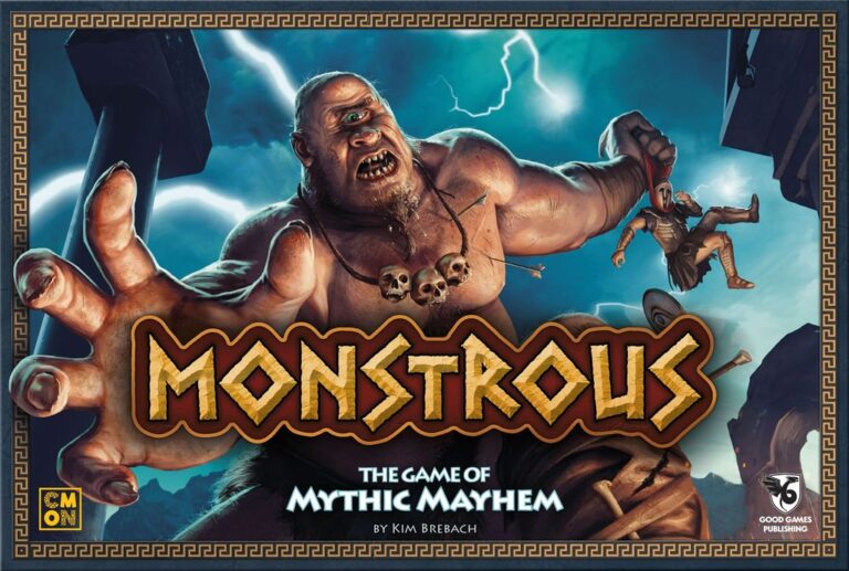 Monstrous - Monstrous, CMON Limited/Good Games Publishing, 2017 — front cover (image provided by the publisher) - Credit: W Eric Martin