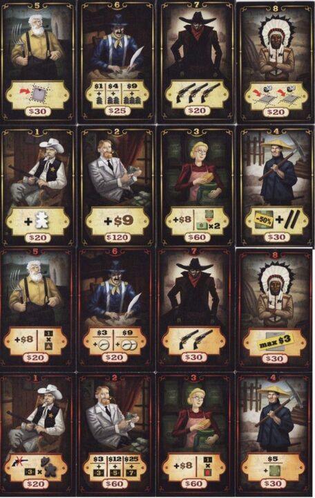 Carson City - Back and front of all Personality cards (including the Indian) - Credit: fabricefab