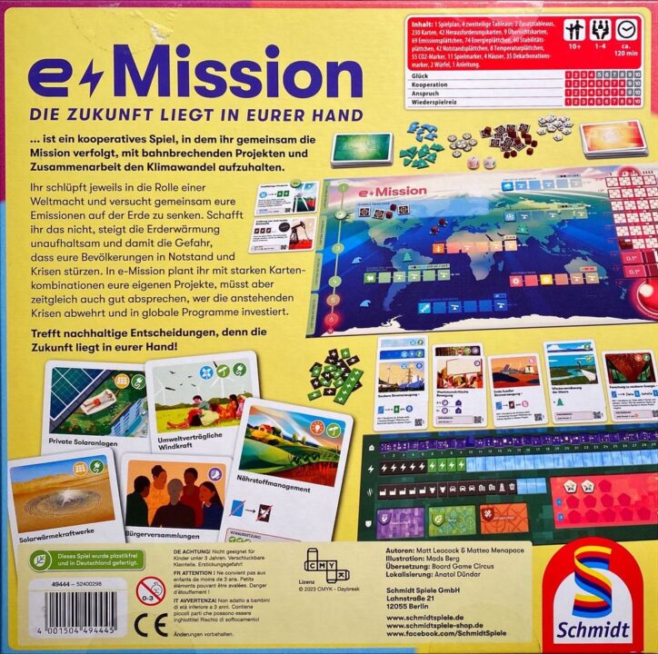 Daybreak - German edition with KdJ logo, back cover - Credit: Brettspielhelden DD