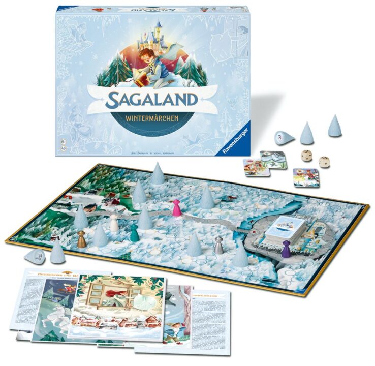 Enchanted Forest - Sagaland Wintermärchen, Ravensburger, 2024 — box and components (image provided by the publisher) - Credit: W Eric Martin