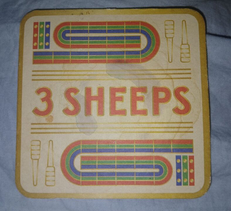 Cribbage - Cribbage on a coaster - back side - Credit: Bobobob598