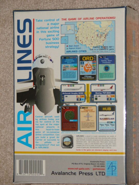 Airlines - Back of the box, - Credit: MartinStever