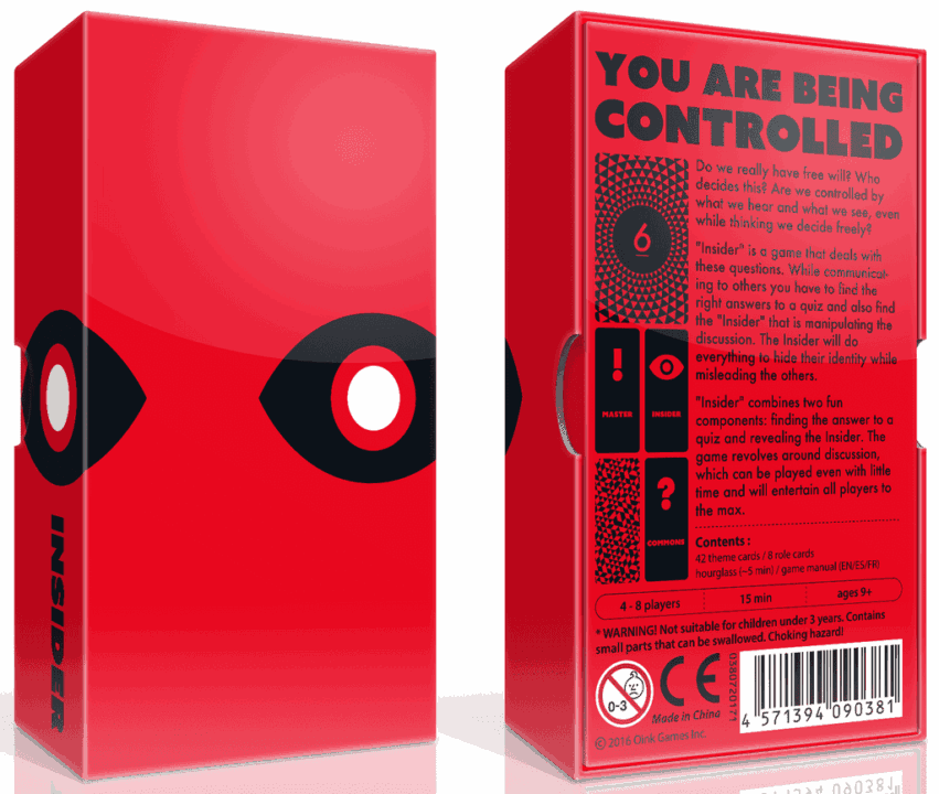 Insider - Insider, Oink Games, 2017 (image provided by the publisher) - Credit: W Eric Martin