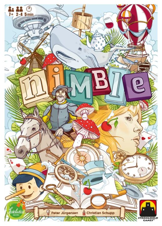 Nimble - Nimble, Stronghold Games, 2018 — front cover (image provided by the publisher) - Credit: W Eric Martin