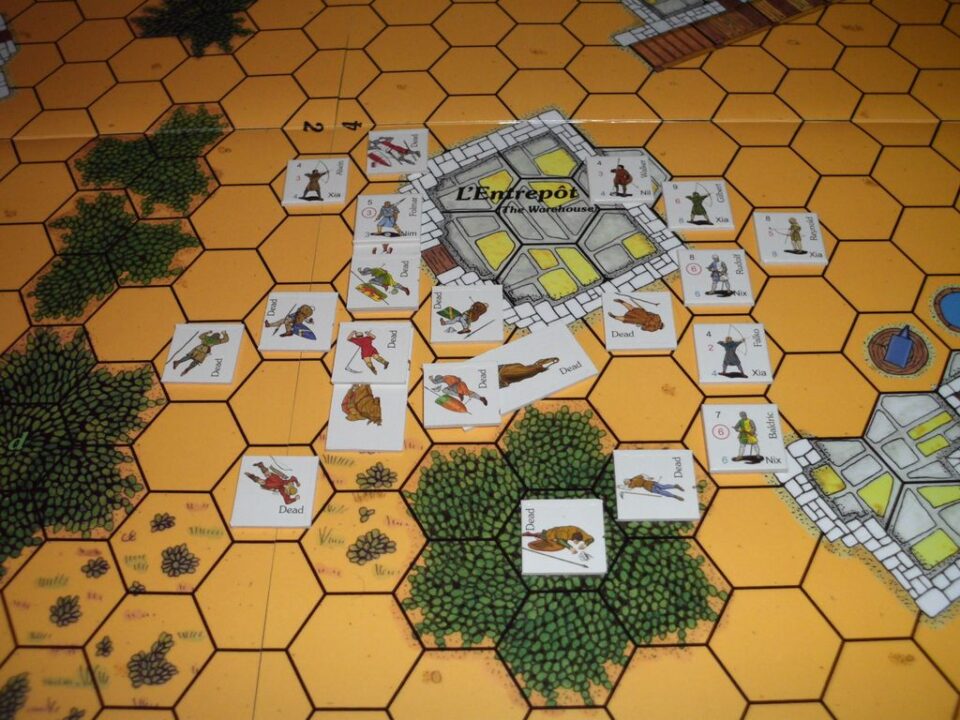 Sherwood - All for love...(Scenario #3, Turn 12. Saxon major victory but what a bloodbath near the warehouse!) - Credit: Fred22