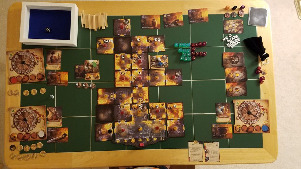 Dead Men Tell No Tales - End of solo game with 3 pirates on Scurvy Dog level.  A rare win! - Credit: rainbowrose