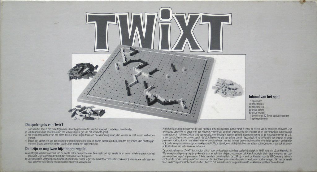 Twixt - Back of box, of the Dutch Selecta edition - Credit: pijll