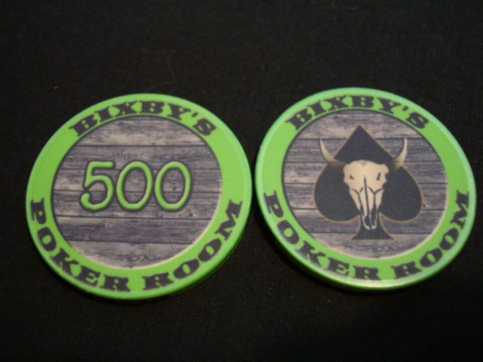 Poker - Bixby's Poker Room - Green $500 Chip - Credit: Bixby