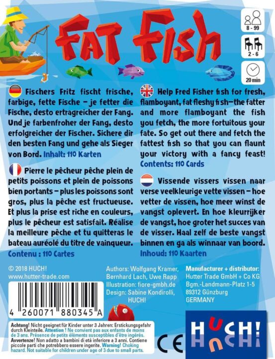 Fat Fish - Fat Fish, HUCH!, 2018 — back cover (image provided by the publisher) - Credit: W Eric Martin