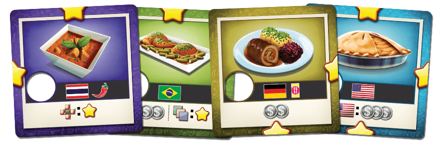 Foodies - Foodies, CMON Limited/Spaghetti Western Games, 2019 — game board elements - Credit: W Eric Martin