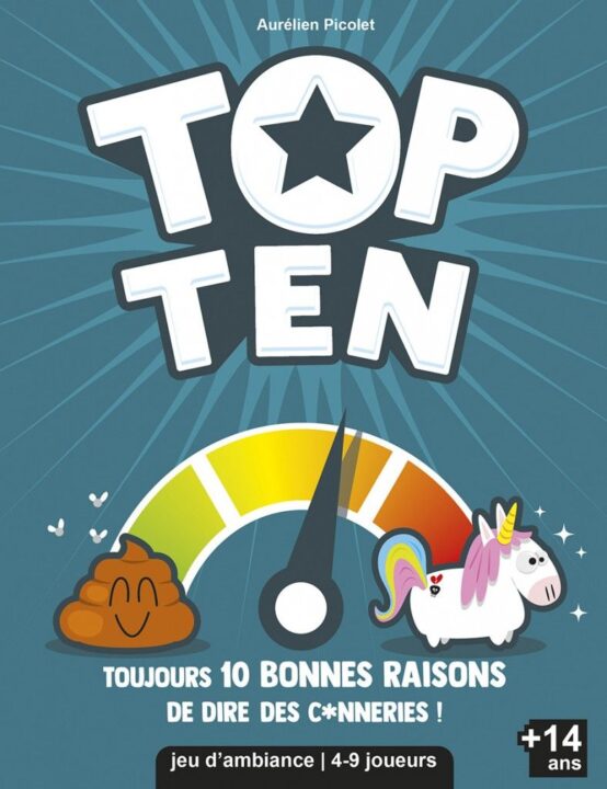 Top Ten - Top Ten, Cocktail Games, 2020 — front cover (image provided by the publisher) - Credit: W Eric Martin