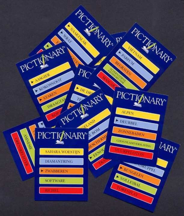 Pictionary - Free promo cards - given away at SpellenSpektakel 2002 - Credit: BaSL