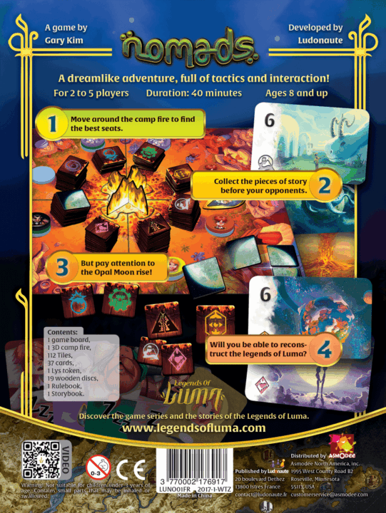 Nomads - Nomads, Ludonaute, 2017 — back cover (image provided by the publisher) - Credit: W Eric Martin