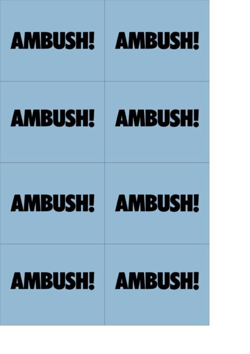 Ambush! - Battleplan #4 Mission Block Party: cards back - Credit: zummolo